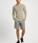 A seasonal favorite, sure to be worn time after time, set in a comfortable, modern fit in cool cotton.Flat-front styleSide slash, back welt pocketsInseam, about 10CottonDry cleanImported