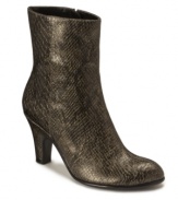 A wearable low heel and round-toe silhouette add comfort to Aerosoles' Therapeutic ankle boots.