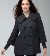 Style&co.'s faux fur-trimmed toggle coat mixes a classic silhouette with a modern, chic feel! (Clearance)