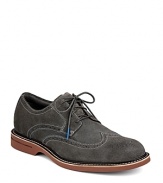 Step into style with classic wingtip oxfords from Sperry Top-Sider, rendered in handsome, soft suede and appointed with traditional perforation detail for traditional appeal.