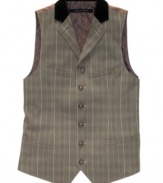 Make an entrance. Don't be afraid to be bold in this dapper vest from Sean John.