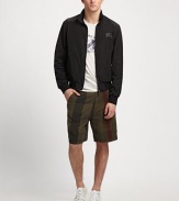 Premier comfort and style for the modern man, designed with an exploded check pattern in rich, overdyed cotton. Side slash, back welt pockets Cargo pocket Inseam, about 10 Cotton Machine wash Imported 
