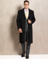 Top drawer: Lauren by Ralph Lauren tailors the Columbia, this wool/cashmere blend topcoat, with a button stance that draws attention to the face and neck.