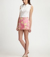 A flirty floral print lends instant appeal to this perfect-for-everyday design with a concealed back zipper.Flat-front designAdorable ruffle hemConcealed back zipperAbout 14 longCottonMachine washImported Model shown is 5'11½ (181cm) wearing US size 4. 