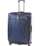You've arrived at the perfect bag. Built extra durable and light, this suitcase has 360º mobility that follows you wherever you lead and comfort extension handles with multiple stops for multiple heights. A removable suiter system, easy-access pocket and add-a-bag strap let you travel with complete confidence. Limited lifetime warranty.