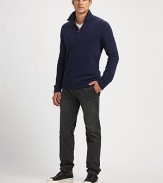 Softness without equal in a gently felted wool/angora blend with a high collar and partial zip placket. Partial zip placket57% merino/25% angora/17% polyamide/1% elastaneDry cleanImported