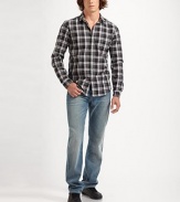 A refined look with instant vintage appeal in smooth, easy-wearing cotton. Buttonfront Chest patch pocket Cotton Machine wash Imported 
