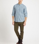 Comfortable button-down essential of soft, timeless chambray. Point collarButton frontLong sleevesButtoned cuffsCottonMachine washMade in Italy