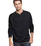 No need to flip out. Tommy Bahama's split-neck sweater is your go-to layer from the week to weekend.