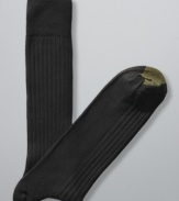 Style from the toe up. Dressy cotton/nylon socks with a wide  ribbed texture all over. Available in extended sizes.  Three pairs to a pack.