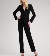 A wardrobe essential in a multi-season fabric, with a notched collar and flap pockets. Slit cuffs Fully lined Wool/elastene; dry clean Made in ItalyOUR FIT MODEL RECOMMENDS ordering true size.. 