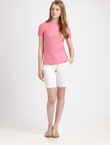 The style loved by all is here and in a fantastic cotton twill.Button closureZip flySlash pocketsInseam, about 10CottonMachine washImported Model shown is 5'10 (177cm) wearing US size 4. The style loved by all is here and in a fantastic cotton twill.Button closureZip flySlash pocketsInseam, about 10CottonMachine washImported Model shown is 5'10 (177cm) wearing US size 4.