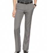 Round out your dress wardrobe with these micro-check patterned pants from Kenneth Cole Reaction.
