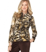 This so-soft velour jacket from On Que is a luxe must-have for casual days. The animal print gives it an on-trend touch, too!