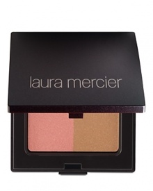 Laura Mercier Bronzing Duo is an innovative two-shade bronzer that allows you to custom blend the perfect shade for a healthy, sun-kissed look without exposing skin to the harmful effects of the sun and environment. The soft golden sheen adds additional glow to the skin. Oil-free and extremely long-wearing, Bronzing Duo contains colour pigment that blends evenly into the skin for a natural bronzed look without changing colour or fading throughout the day. Laura Mercier Bronzing Duo is an innovative two-shade bronzer that allows you to custom blend the perfect shade for a healthy, sun-kissed look without exposing skin to the harmful effects of the sun and environment. The soft golden sheen adds additional glow to the skin. Oil-free and extremely long-wearing, Bronzing Duo contains colour pigment that blends evenly into the skin for a natural bronzed look without changing colour or fading throughout the day.