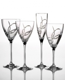 Only Vera Wang could capture elegance so gracefully and tie it up with a bow. An etched crystal flute with a sleek silhouette and narrow stem lends refined whimsy to every celebration. Shown second from right. Only Vera Wang could capture elegance so gracefully and tie it up with a bow. An etched crystal flute with a sleek silhouette and narrow stem lends refined whimsy to every celebration. Shown second from right.