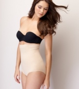 Worn in place of your everyday panties, the Waist'D Away high-waist brief from Skweez Couture by Jill Zarin nips waistline worries in the bud underneath nearly everything. Style #SW-260-TN