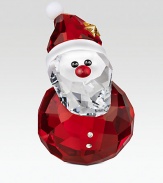 As part of a holiday tableau or on its own, this charming little Santa in red and clear crystal is shaped to gently rock and roll, sparkling all the way.CrystalAbout 1.5H X 1WMade in Austria