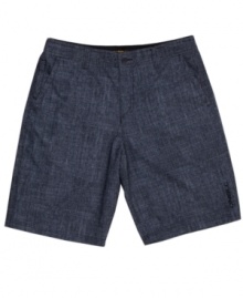 Cool chambray gives your shorts collection a kick. This pair from O'Neill is a warm-weather essential. Cool chambray gives your shorts collection a kick. This pair from O'Neill is a warm-weather essential.