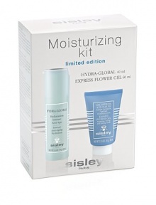 The Moisturizing kit is a limited edition kit containing full sizes of our most hydrating products: Hydra-Global 1.3 oz. and Express Flower Gel 2 oz. The Moisturizing kit is a limited edition kit containing full sizes of our most hydrating products: Hydra-Global 1.3 oz. and Express Flower Gel 2 oz.