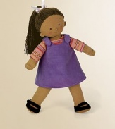 Soft and sweet, this jersey knit doll with yarn hair comes with a removable outfit and Mary Janes for lots of dressing fun. 18 doll Polyester Imported Recommended for ages 3 and up