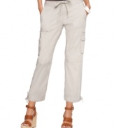 Utility meets sensational style in these petite cropped cargo pants by INC. Wear with wedges for an unbeatable spring look.