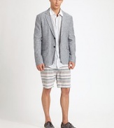 A casual, cool summer awaits in these striped, lightweight shorts in a classic silhouette for endless style.Flat-front styleSide slash pockets, back flap pocketsInseam, about 1093% cotton/3% linen/4% ramieMachine wash coldMade in the USA