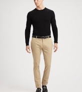 Channeling the exquisite quality of handsome Italian craftsmanship, the trim-fitting James pant is crafted in lightweight stretch twill with a slim, straight leg for a contemporary silhouette.Zip flySide slash, back welt pocketsInseam, about 3298% cotton/ 2% elastaneMachine washMade in Italy