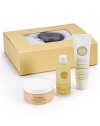 The perfect pampering gift for her to enjoy now and later. This beautiful keepsake box to cherish special baby momentos comes filled with three full-size basq favorites: Resilient Body Oil (4.0 oz.) to nurture and protect skin; Citrus Sugar Body Polish (8.0 oz.) for a refreshing allover glow; and Energizing Body Lotion (5.0 oz.) to revive the body and mind.Basq products provide real skin results with rich textures, beautiful aromas and exquisite packaging.