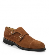 THE LOOKRich suede upperCap toeMonk strap closurePadded insoleTHE MATERIALSuede upperLeather lining and soleORIGINMade in Spain