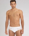A handsome, seamless fit has flat-lock stitching and superior softness thanks to mercerized cotton. Elasticized logo waistband Cotton; machine wash Imported