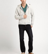 A comfortable cord option, with an all-time favorite fit, in a rich dark wash, slightly whiskered and distressed in the leg.Five-pocket styleZip flyInseam, about 3457% cotton/43% polyesterMachine washMade in USA