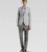 Sophisticated, slim-fitting silhouette designed in superfine cotton.ButtonfrontNotch lapelFront patch pocketsAbout 28¼ from shoulder to hemRayonDry cleanMade in Italy