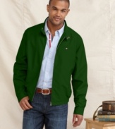 Hit the links in style with this modern full-zip golf jacket from Tommy Hilfiger.