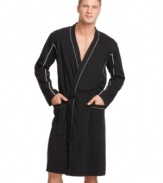 Greet the weekend or your after-work routine in the comfort of this Calvin Klein robe.