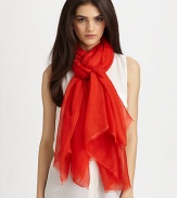 EXCLUSIVELY AT SAKS. This vibrant style is woven from a wonderfully warm silk/cashmere blend.75% silk/25% cashmere59 X 79Dry cleanImported