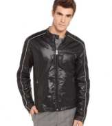 Put some zip on your outerwear collection with this cool moto style from Sons of Intrigue.