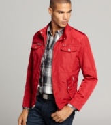 Go bold. This bomber jacket from INC International Concepts saturates your style.