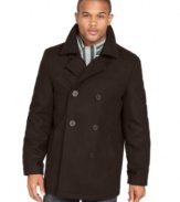 A classic of preppy style.  This pea coat from Tommy Hilfiger captures the essence of naval-themed style.