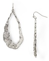 Stand out from the in-crowd in these textured silver-plated drop earrings, accented with clear crystals. This pair from Aqua is sure to add a dose of subtle sparkle to your look.