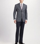 The well-tailored foundation of any gentleman's formal wardrobe, cut from fine wool with a classic fit that spans seasons and styles. Side slash, back welt pockets Inseam, about 36 Wool Dry clean Made in Italy 