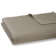 A delicate woven pattern of oval bands adorns this Calvin Klein coverlet, creating a gorgeously rich addition to your boudoir decor. A delicate woven pattern of oval bands adorns this Calvin Klein coverlet, creating a gorgeously rich addition to your boudoir decor.