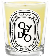 The Oyedo scent is refreshing and stimulating. This candle is the fruit of a tonic blend of citrus fruits (mandarin and grapefruit).Fruity 50-60 hours burn time Keep wick trimmed to ½ to ensure optimal use Hand poured and made in France