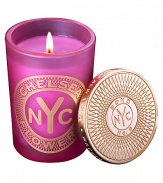 From a uniquely New York collection of scents, this feminine, floral-scented candle celebrates the Chelsea district.  · Blend of peonies, tulips, hyacinth, magnolia, rose  · Made of the finest wax and wicks  · In sturdy, tinted glass container  · Gilt metal cap keeps scent from fading 