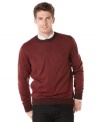 Get a smart start on you seasonal style with this striped sweater from Perry Ellis.