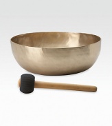Bring the ancient Tibetan tradition of healing to your home with this handcrafted singing bowl. Stir the striker around the bowl's outer edge, strike the bowl gently, then close your eyes... Includes wood strikerCrafted of tin, copper, silver, iron, zinc and goldHand washImported