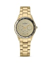 Skagen Faceted Bezel Big Gold Steel Link Watch, 34mm