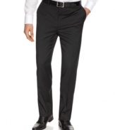 Don't hide behind yards of fabric. These sleek and slim pants from DKNY have the tailored look you want.