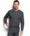 Waffle knit crew neck long sleeve thermal by Alfani always great for layering and added warmth.