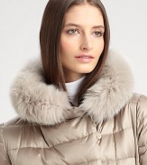 This dyed fox-fur collar will add a resplendent display of luxury to any wardrobe.Fully linedDyed fox furMade in Italy of imported fabricFur origin: Finland